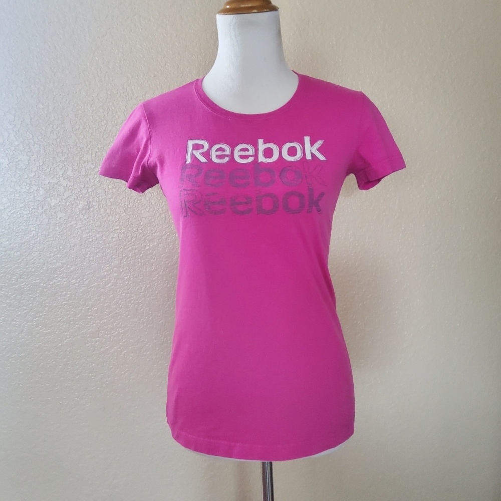 Reebok Women's Graphic Tee Top T-shirt Size S Pink
